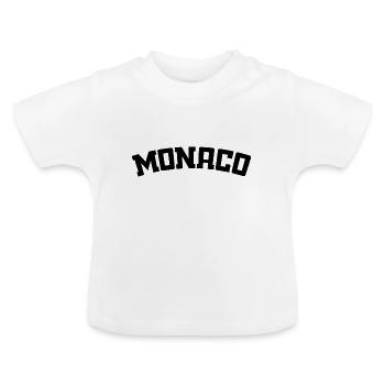 Monaco - Monte Carlo - Côte d’Azur - T-shirt bio col rond Bébé - blanc - Devant