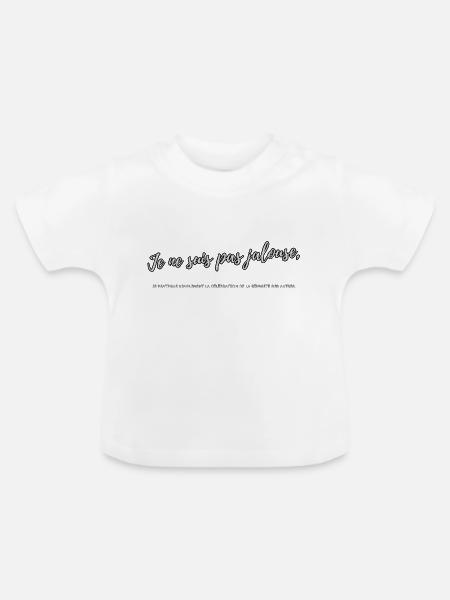 Eifersüchtig - Baby Bio-T-Shirt mit Rundhals - Weiß