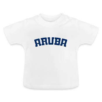 Aruba - Est. 1499 - Dutch Caribbean - Karibik - Baby Bio-T-Shirt mit Rundhals - Weiß - Vorne