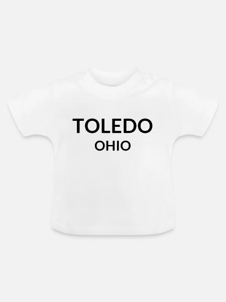 Toledo Ohio USA - Baby Bio-T-Shirt mit Rundhals - Weiß