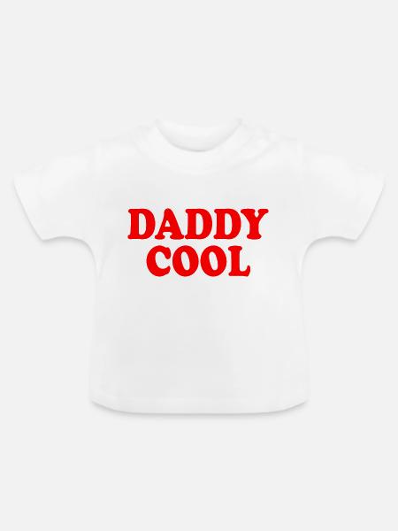 Daddy cool - Baby Bio-T-Shirt mit Rundhals - Weiß