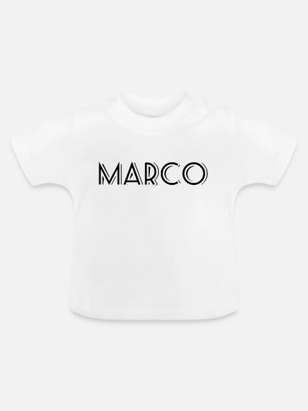 Marco - Baby Bio-T-Shirt mit Rundhals - Weiß
