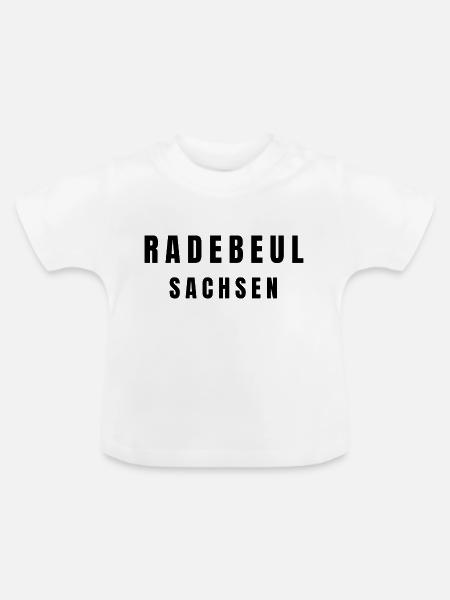 Radebeul Sachsen - Baby Bio-T-Shirt mit Rundhals - Weiß