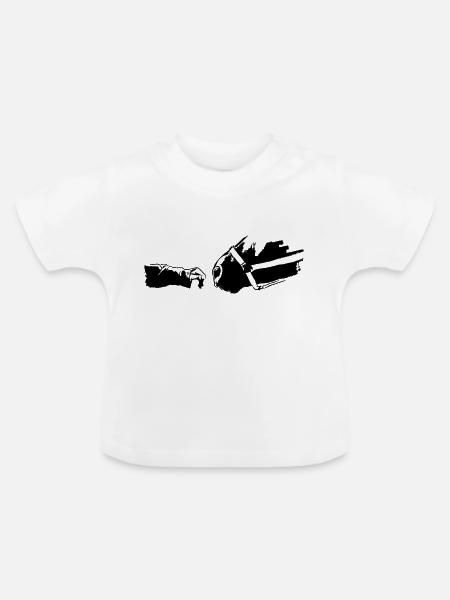 Hand Horse - Baby Bio-T-Shirt mit Rundhals - Weiß