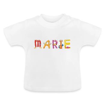 Marie - Baby Bio-T-Shirt mit Rundhals - Weiß - Vorne