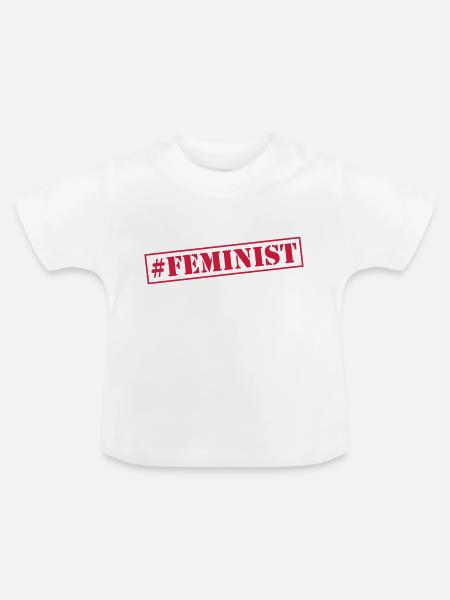 feminist - Baby Bio-T-Shirt mit Rundhals - Weiß