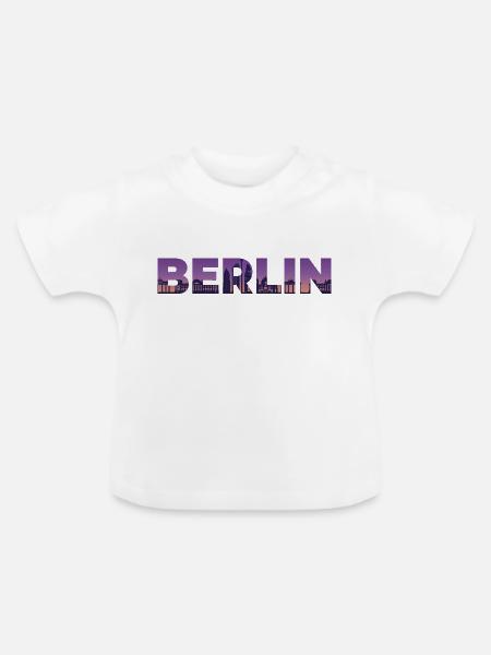 Berlin Stadtshirt - Baby Bio-T-Shirt mit Rundhals - Weiß