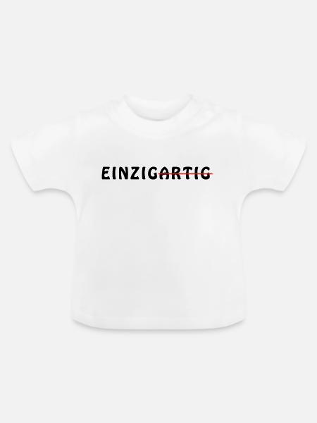 einzigartig - Baby Bio-T-Shirt mit Rundhals - Weiß