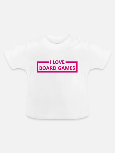 boardgame chess backgammon game night - Baby Bio-T-Shirt mit Rundhals - Weiß