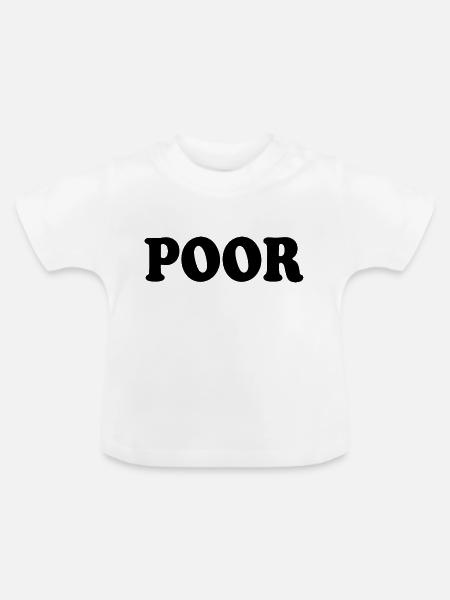 Poor - Baby Bio-T-Shirt mit Rundhals - Weiß