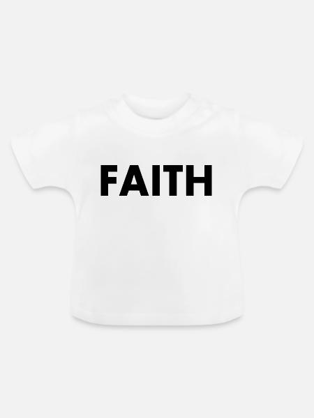 Faith - Baby Bio-T-Shirt mit Rundhals - Weiß