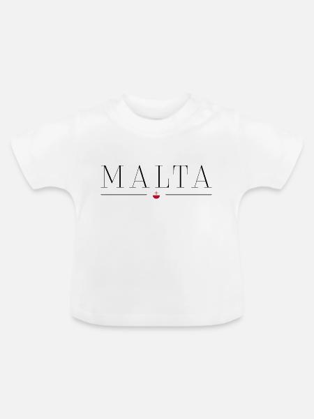 Ich liebe Malta - Baby Bio-T-Shirt mit Rundhals - Weiß