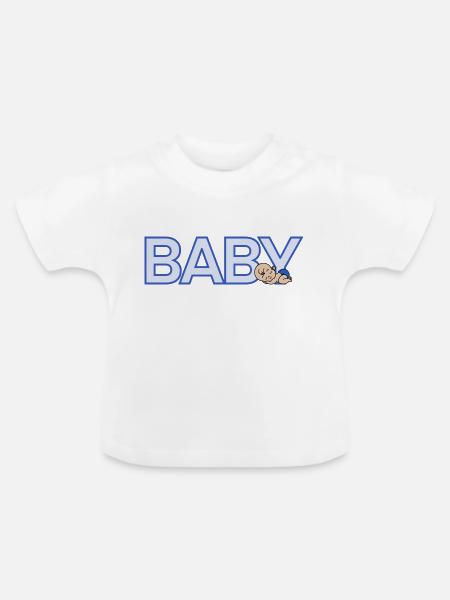 Baby junge - Baby Bio-T-Shirt mit Rundhals - Weiß