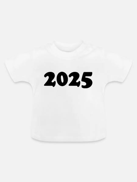 2025 - Baby Bio-T-Shirt mit Rundhals - Weiß