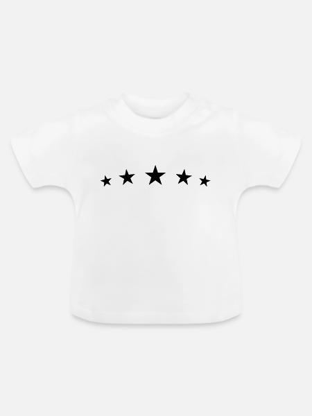 stern bogen - Baby Bio-T-Shirt mit Rundhals - Weiß