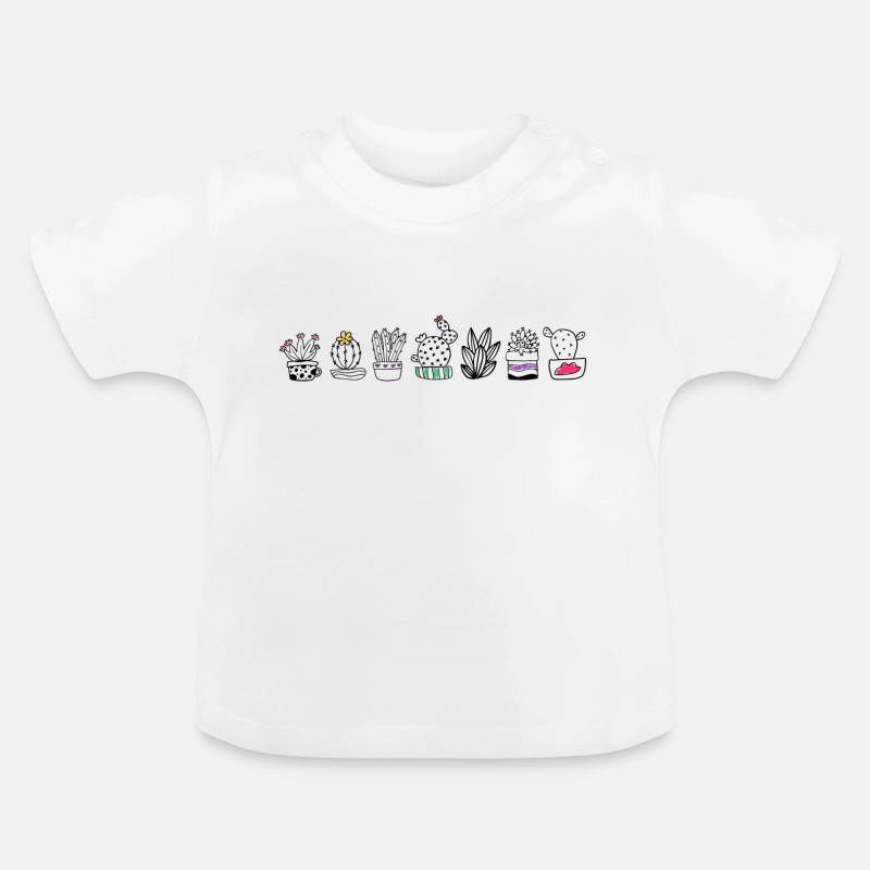 cactus - T-shirt bio col rond Bébé - blanc