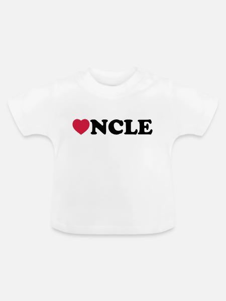 Uncle heart - Baby Bio-T-Shirt mit Rundhals - Weiß