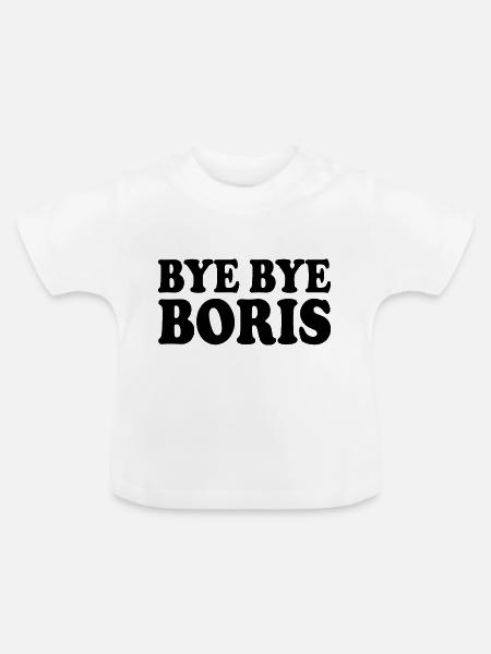 Bye bye boris - Baby Bio-T-Shirt mit Rundhals - Weiß