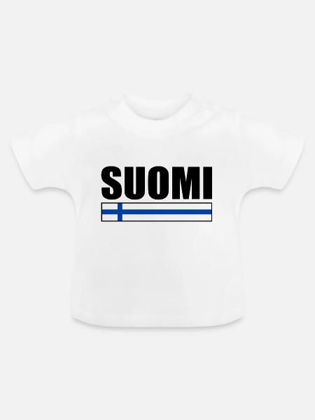 Finnland - Baby Bio-T-Shirt mit Rundhals - Weiß