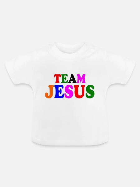 Team jesus - Baby Bio-T-Shirt mit Rundhals - Weiß