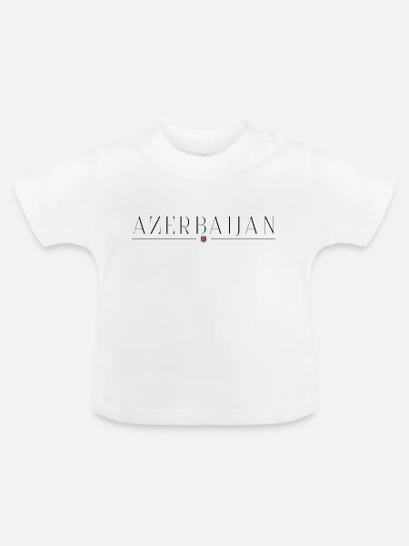 Ich liebe Aserbaidschan - Baby Bio-T-Shirt mit Rundhals - Weiß