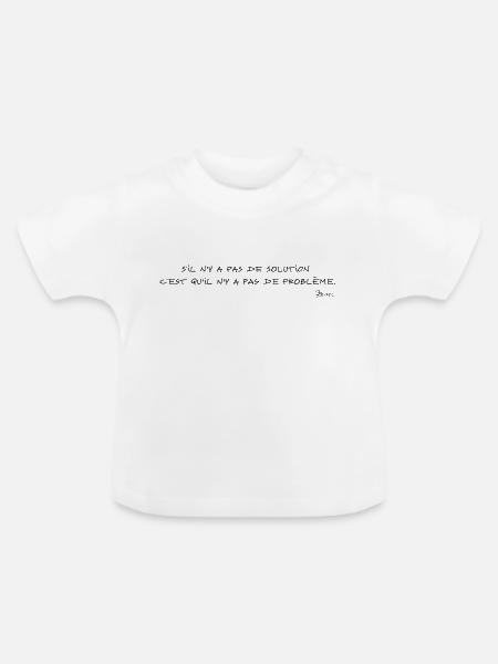 Währungs Shadok nur 02 - Baby Bio-T-Shirt mit Rundhals - Weiß
