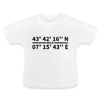 Coordonnées agréables - T-shirt bio col rond Bébé - blanc - Devant