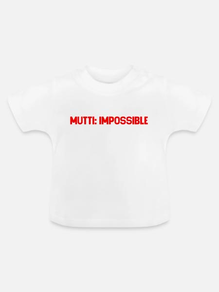 Mutti Impossible - Baby Bio-T-Shirt mit Rundhals - Weiß