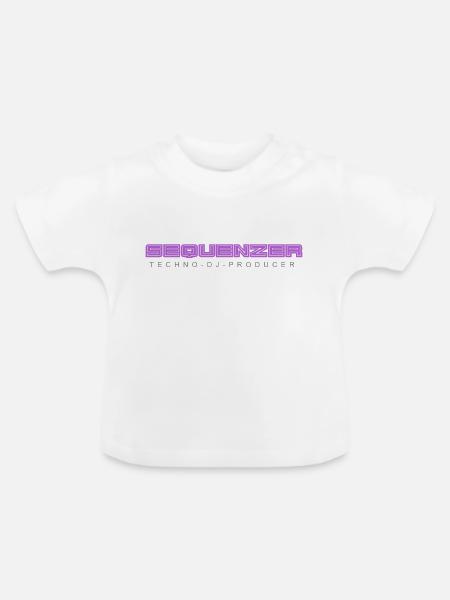 Sequenzer Logo Brand - Baby Bio-T-Shirt mit Rundhals - Weiß