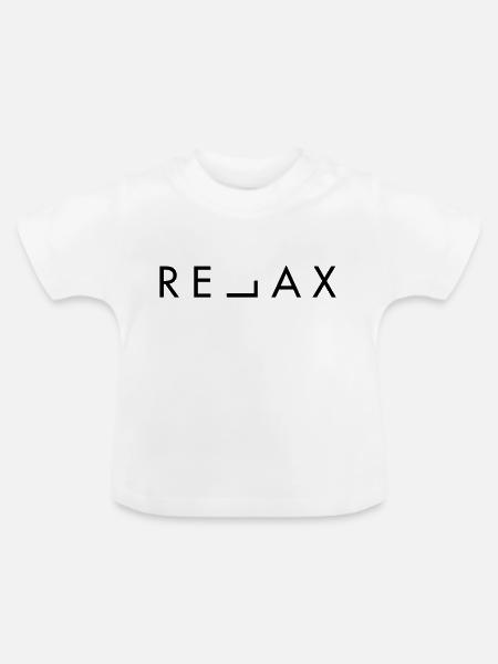ENTSPANNEN - Baby Bio-T-Shirt mit Rundhals - Weiß