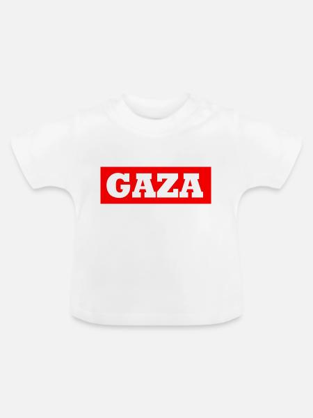 Gaza - Baby Bio-T-Shirt mit Rundhals - Weiß