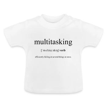 Multitasking Definition Dictionary - Baby Bio-T-Shirt mit Rundhals - Weiß - Vorne