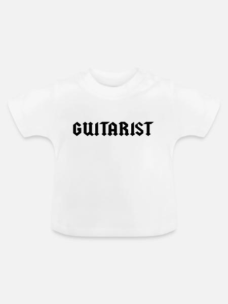 Gitarrist - Baby Bio-T-Shirt mit Rundhals - Weiß