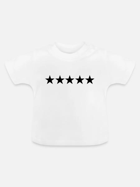 stars - Baby Bio-T-Shirt mit Rundhals - Weiß