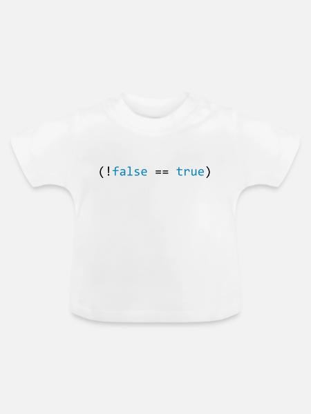 False is True - Baby Bio-T-Shirt mit Rundhals - Weiß