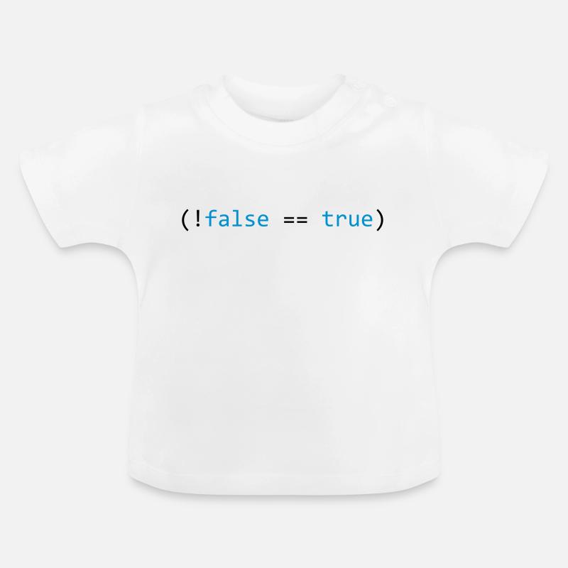 False is True - Baby Bio-T-Shirt mit Rundhals - Weiß