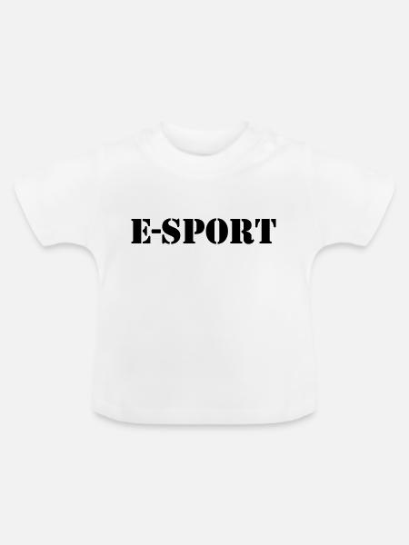 E-Sport - Baby Bio-T-Shirt mit Rundhals - Weiß