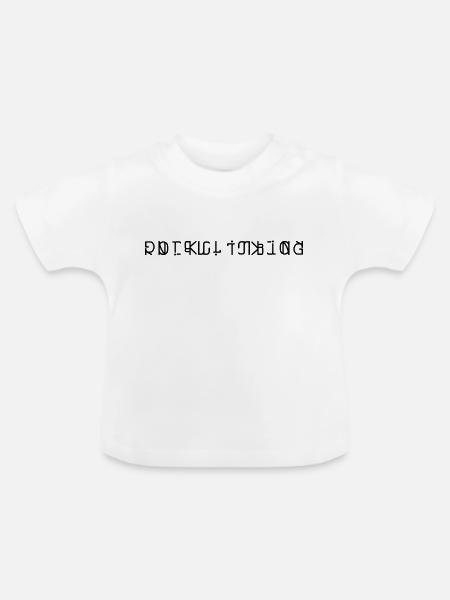 Kletterambigramm - Baby Bio-T-Shirt mit Rundhals - Weiß