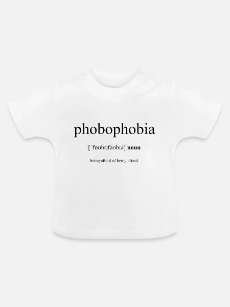 Phobophobia Definition Dictionary - Baby Bio-T-Shirt mit Rundhals - Weiß