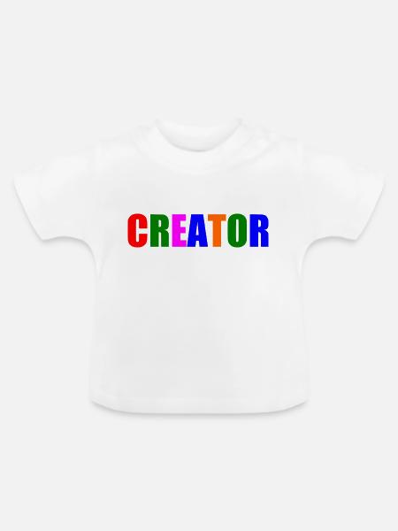 Creator - Baby Bio-T-Shirt mit Rundhals - Weiß