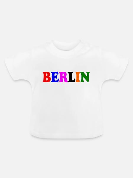 Berlin - Baby Bio-T-Shirt mit Rundhals - Weiß