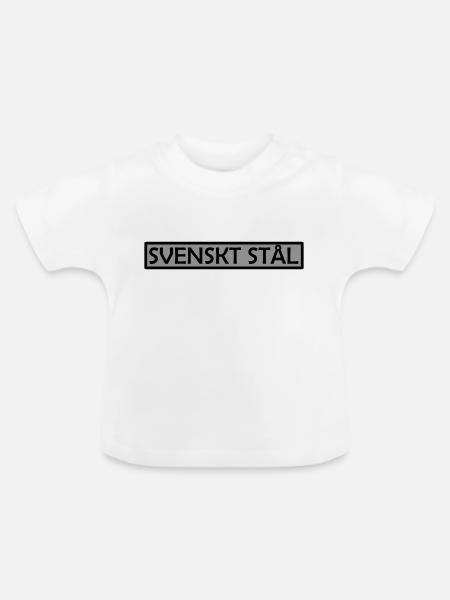 Schwedischer Stahl - Baby Bio-T-Shirt mit Rundhals - Weiß