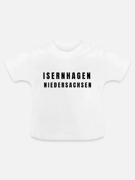 Isernhagen Niedersachsen - Baby Bio-T-Shirt mit Rundhals - Weiß
