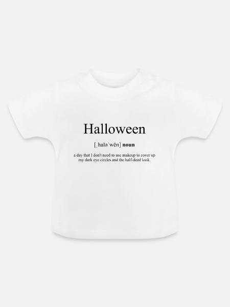 Halloween Definition Dictionary - Baby Bio-T-Shirt mit Rundhals - Weiß