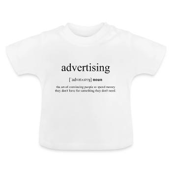 Advertising | Werbung Definition Dictionary - Baby Bio-T-Shirt mit Rundhals - Weiß - Vorne
