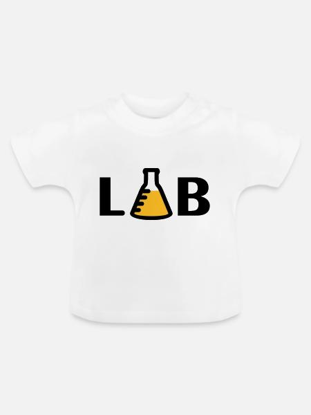 LAB (2c) - Baby Bio-T-Shirt mit Rundhals - Weiß