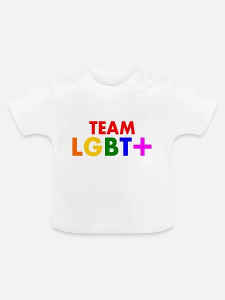 Lgbt - Baby Bio-T-Shirt mit Rundhals - Weiß