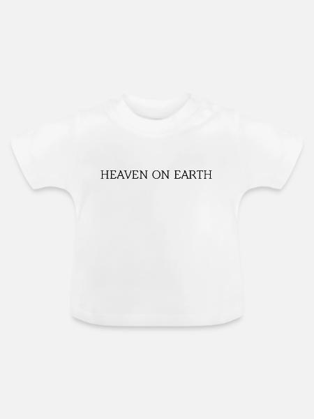 Heaven on earth - Baby Bio-T-Shirt mit Rundhals - Weiß