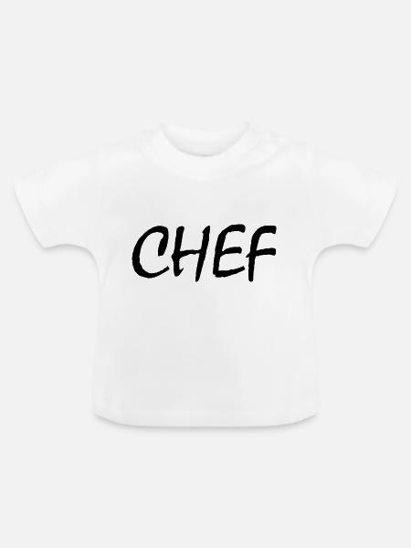 Chef - Baby Bio-T-Shirt mit Rundhals - Weiß