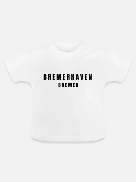 Bremerhaven Bremen - Baby Bio-T-Shirt mit Rundhals - Weiß